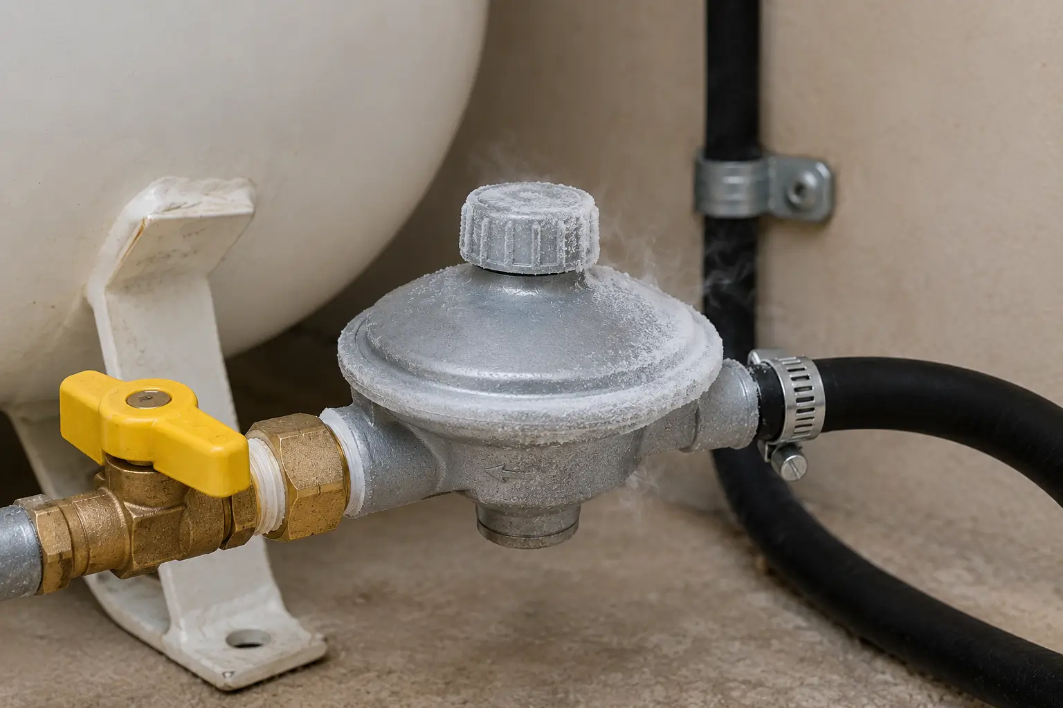 Regulador de gas con escarcha o silbidos: qu&eacute; pasa realmente